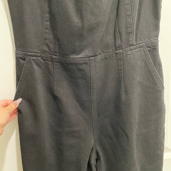 Black ASOS design denim jumpsuit - Picture 2 of 9